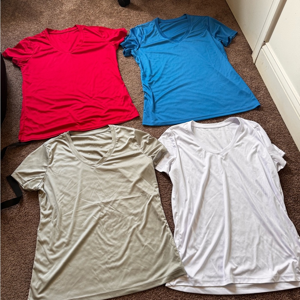 Set of 4 Vibrant athletic tops